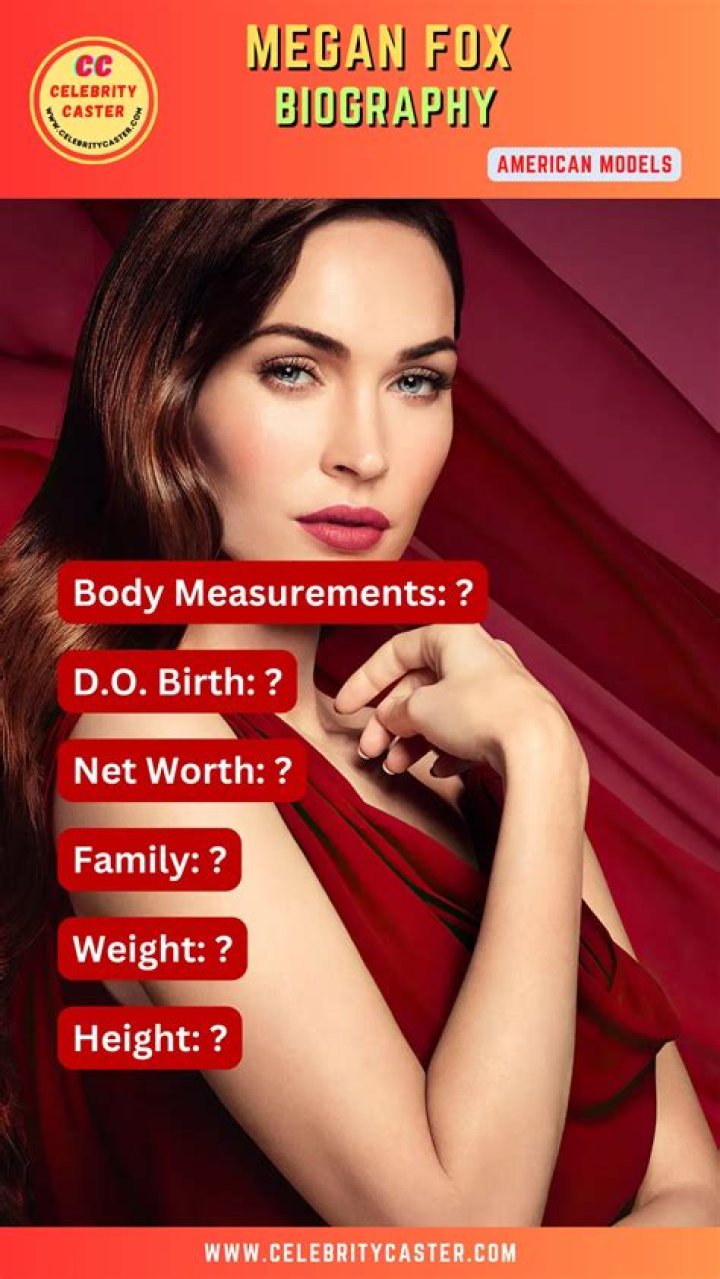 Megan Fox Weight Height Shoe Bra Size Body Measurements Stats